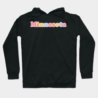 Minnesota Pastel Letters Hoodie